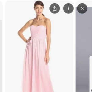 Donna Morgan "Stephanie" Long Strapless Chiffon Dr